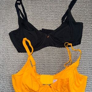 Savage X Fenty Black and Yellow Bra Set